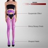 LECHERY Women's Lustrous Silky Shiny Sheer Suspender High-Waisted No Waistband Nylons Pantyhose Tights Stockings (1 Pair) - 3 of 4