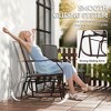 Outdoor Glider Chairs with Coffee Table, Patio 2-Seat Rocking Chair Swing Loveseat with Breathable Sling for Backyard, Garden, and Porch - 4 of 4