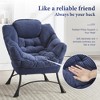 MOONMISS Accent Chair with Ottoman Set, Corduroy Upholstered Lounge Accent Chair with Armrests, Side Pockets for Bedroom, Living Room - 4 of 4