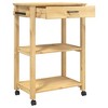 vidaXL Kitchen Trolley MONZA 23.6 in.x15.7 in.x35.4 in. Solid Wood Pine - 4 of 4