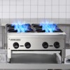 VEVOR Commercial Gas Stove with 4 Burners, Propane and Natural Gas Countertop Cooking Stove Range, Stainless Steel Gas Hot Plate - 2 of 4