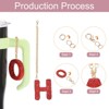 Unique Bargains Letter Hanging Ornaments for Cup Bling Car Letter Charm - 3 of 4