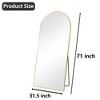 MAYEERTY 71 inch Arched Full Length Mirror Aluminum Alloy Floor Mirror with Stand for Living Room - 4 of 4