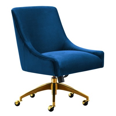 TOV Furniture Beatrix Velvet Upholstered Office Swivel Chair