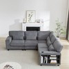 102.75" L-Shaped Modular Sectional Sofa, Modern Corduroy 5-Seater with Storage, Cup Holders & Convertible Design for Living Room, Bedroom, Lounge - 3 of 4
