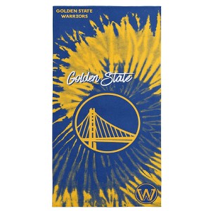 NBA Golden State Warriors Tie Dye Beach Towel 30 x 60 inches - 1 of 4