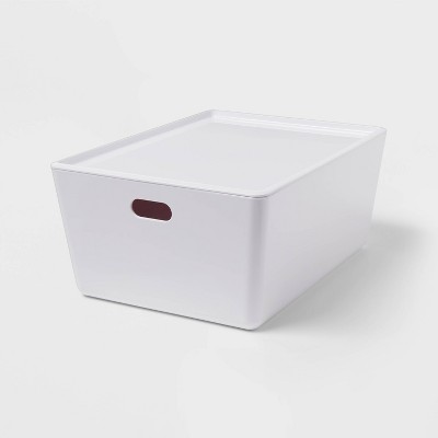 11L Stacking Bin with Lid White - Brightroom™