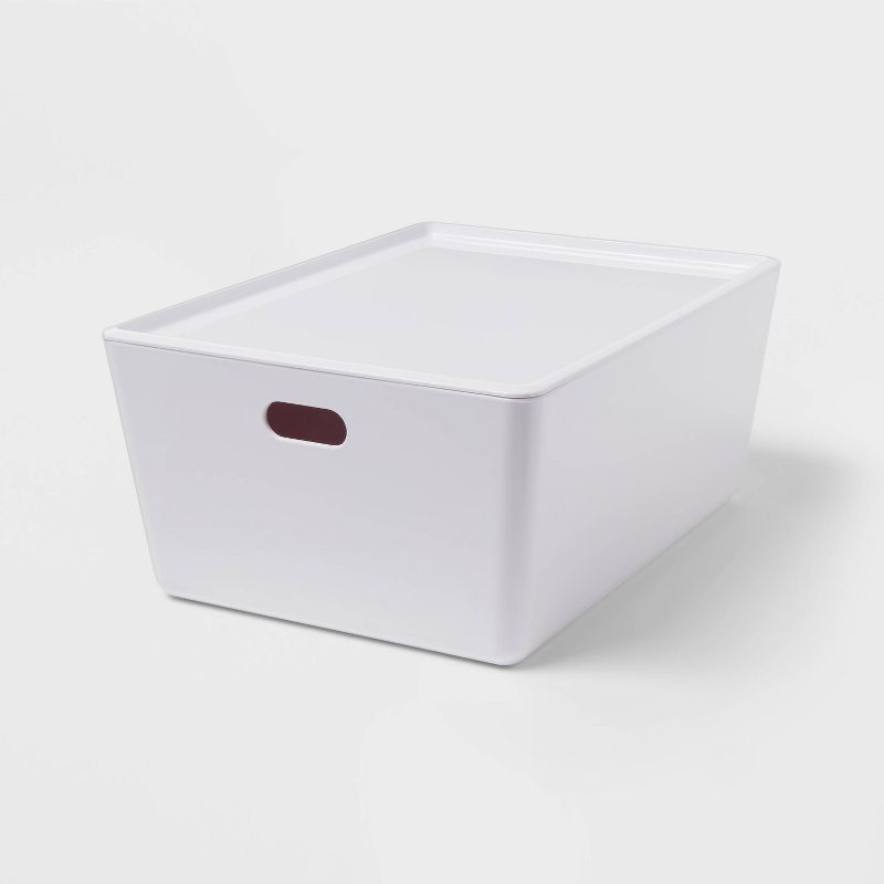 11L Stacking Bin with Lid White - Brightroom&#8482;, 1 of 8
