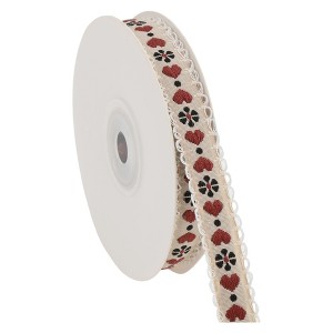 Unique Bargains 0.39"x29.53' Heart Flower Gift Ribbon - 1 of 4