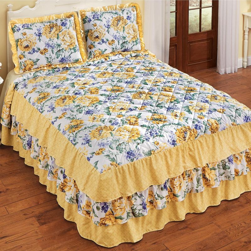 Collections Etc Hannah Triple Ruffle Bedspread, 2 of 4