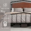 Garvee Bed Frame with Rustic Wooden Headboard and Footboard, Heavy Duty Metal Platform, 12" Under Bed Storage, Noise-Free, No Box Spring Needed - 4 of 4