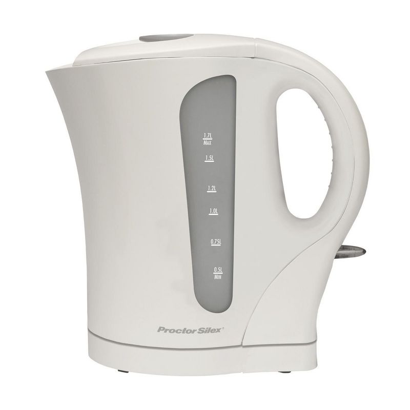 Proctor Silex 1.7 Liter Plastic Electric Kettle in White, 1 of 7