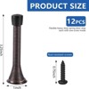 Attop 12-Pack 3 1/4 Inch Antique Brass Spring Door Stops - Rustproof Screws, Rubber Bumpers for Wall/Door Protection (Wood/Steel/Fiberglass) - 2 of 4