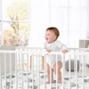 Sweet Jojo Designs Gender Neutral Baby Fitted Crib Sheet Sloth Blue Grey and White - 2 of 4