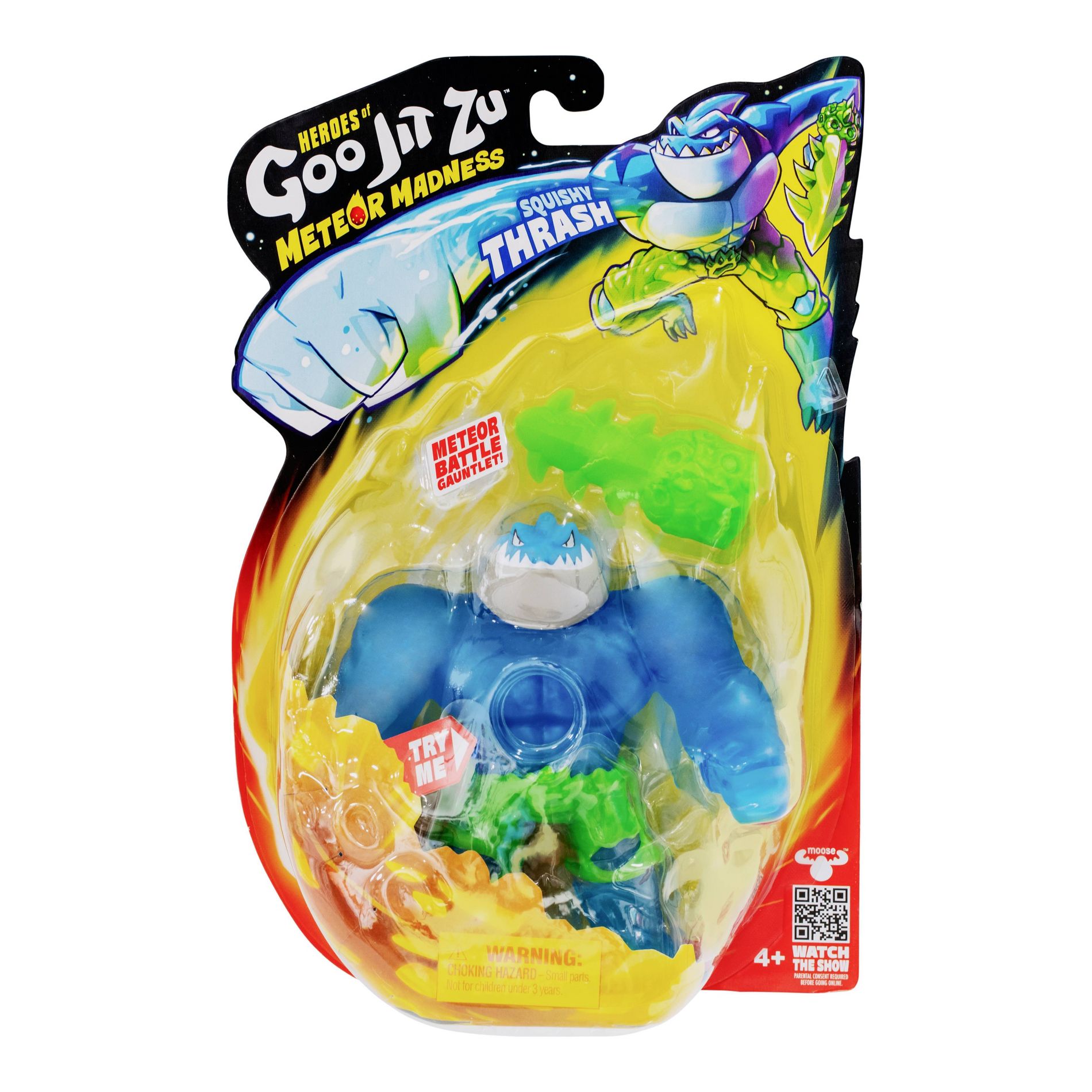 Goo Jit Zu Meteor Madness Hero Thrash Action Figure: Superheroes & Comics Theme, TPR Material