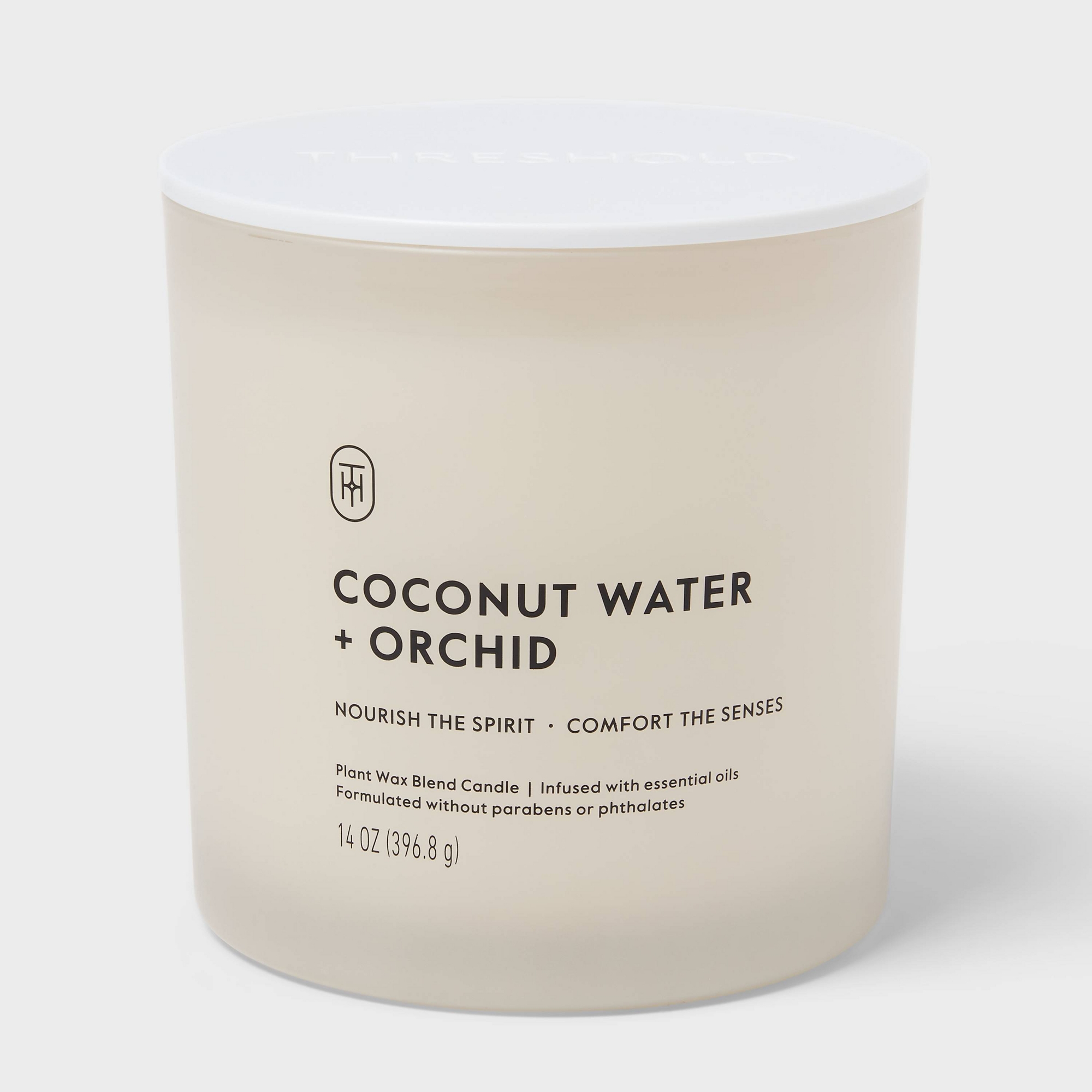 2 Wick Glass Coconut Water and Orchid Jar Candle 14oz - Threshold™
