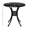 NicBex 30.8" Outdoor Dining Table,Round Aluminum Patio Table with Black Frame and Umbrella Hole for 2 to 4 Chairs,Outdoor Furniture,Black - 3 of 4