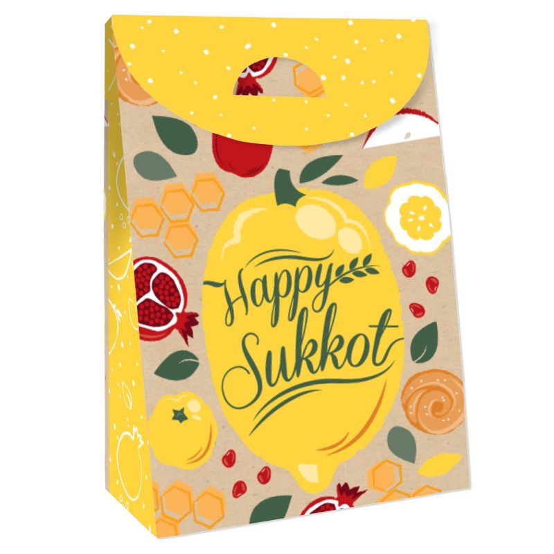 Big Dot of Happiness Sukkot - Sukkah Jewish Holiday Gift Favor Bag - Party Goodie Boxes- Set of 12, 3 of 9