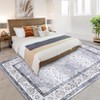 Vintage Floral Area Rug for Living Room Non Slip Non Shedding Washable Floor Cover Ultra Thin Distressed Indoor Foldable Carpet - 4 of 4