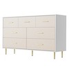 COZONY 7-Drawer Dresser with Gold Handles, Modern Wood Chest with Metal Legs, White Storage Organizer for Bedroom, Living Room, Hallway - 2 of 4