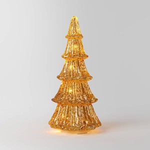 14" Christmas Mercury Glass Tiered Tree Decor Gold - Wondershop™ - 1 of 4