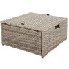 4-Piece Outdoor Patio Conversation Set, All-Weather Wicker Sectional Sofa with Ottoman and Cushions - 3 of 4