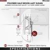 Rev-A-Shelf Polymer Half Moon 2-Tier Lazy Susan Blind Corner Kitchen Cabinet Storage Organizer w/ Pivot & Slide Hardware - 4 of 4