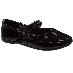 Kensie Girl Ballet Flats  Girls Bow Dress Shoes with Classic Slip-On Style  (Toddler), Black Patent, Size: 9 : Target