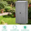 ORRD 68" Outdoor Storage Cabinet with Metal Top, Tall Wooden Garden Shed for Patio, Yard & Backyard - 3 of 4