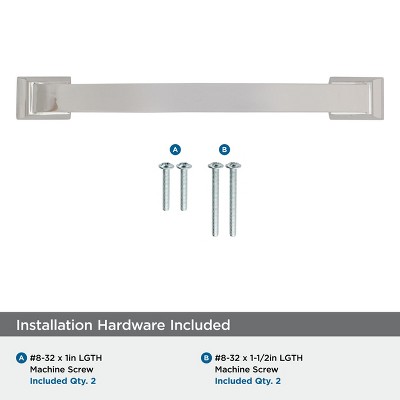 Polished Nickel 6-5/16 Inch Cabinet Drawer Pull