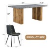 NicBex 5 Piece Gray MDF Dining Table Set with 4 Artificial Leather/Cushioned Chairs for Dining Meeting Room - 3 of 4