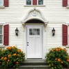 Lirago Fiberglass Front Doors With Glass 36  inch  x 80  inch  Right Hand Inswing with 6 9/16 inch  Vinyl Frame Brickmould Front Entry Knock Down - 4 of 4