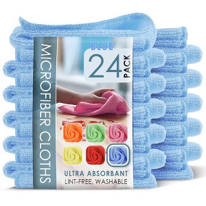 Hearth & Harbor Microfiber Cleaning Cloth, Reusable Microfiber Towel, Lint Free Washcloths - 1 of 4