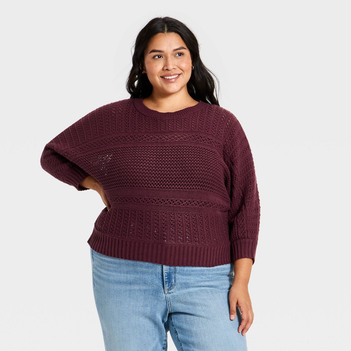 Women's Dolman Crewneck Pullover Sweater - Universal Thread™ - thumbnail 4