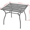Outdoor Table Anthracite Steel 35.4 in x 35.4 in Durable - 3 of 4
