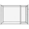 Dog Cage Grey Galvanized Steel 6.6x6.6x4.9 ft Durable Dog Cage vidaXL - 4 of 4
