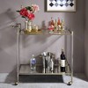 Acme Furniture Cirro Bar Serving Cart Antique Mirror/Wire Brass - 2 of 4