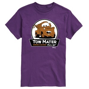 Men's - Cars - Tow Mater Need A Lift Sign Short Sleeve Graphic T-Shirt - 1 of 3