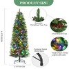 6 FT Pre-Lit Pencil Christmas Tree, Artificial Christmas Tree with 200 Multicolor  Lights, 8 Lighting Modes - 2 of 4