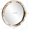 Howard Elliott 24" Godfrey Round Beveled Wall Mirror White and Tan Tiled Horn Frame - 4 of 4