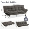 Dyonery 71" Convertible Futon Sofa Bed,Modern Memory Foam Futon Couch with Detachable Cushion,Adjustable Backrest & Armrest - 2 of 4