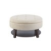 NicBex Round Polyester Storage Ottoman Bench,Upholstered Storage Ottoman with Button-Tufted Design,Storage Bench for Living Room,Bedroom - 2 of 4