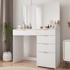 SKONYON Vanity Dressing Table with Mirror Modern Rectangle Vanity Desk - 4 of 4