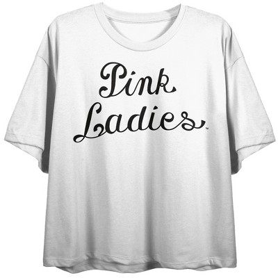 Grease Pink Ladies Logo Crew Neck Short Sleeve White Women's Crop Top-xl :  Target