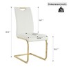 ALEXOUN Modern Dining Chairs Set of 4, PU Faux Leather High Back Upholstered Chairs, with Gold Metal Legs,for Kitchen,Living,Bedroom,Dining Room - 3 of 4