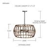 Capital Lighting Sanibel 4 - Light Pendant in  Blazed Rattan/Nordic Grey - 4 of 4