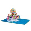 Paper Love HugePop Jumbo Supersized Pop Up Birthday Card, Happy Birthday Balloons, 10" x 14" Cover - Includes Envelope and Note Tag - 3 of 4