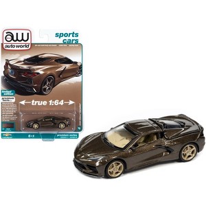 2020 Chevrolet Corvette Zeus Bronze Metallic "Sports Cars" Limited Edition 1/64 Diecast Model Car by Auto World - 1 of 3