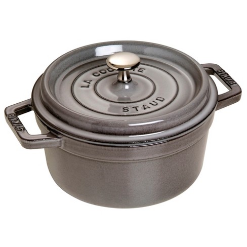 Staub Cast Iron 1.5-qt Petite French Oven - Graphite Grey, Made in France