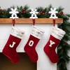 Northlight Velvet JOY Christmas Stockings - 20"- Red - Set of 3 - 2 of 4